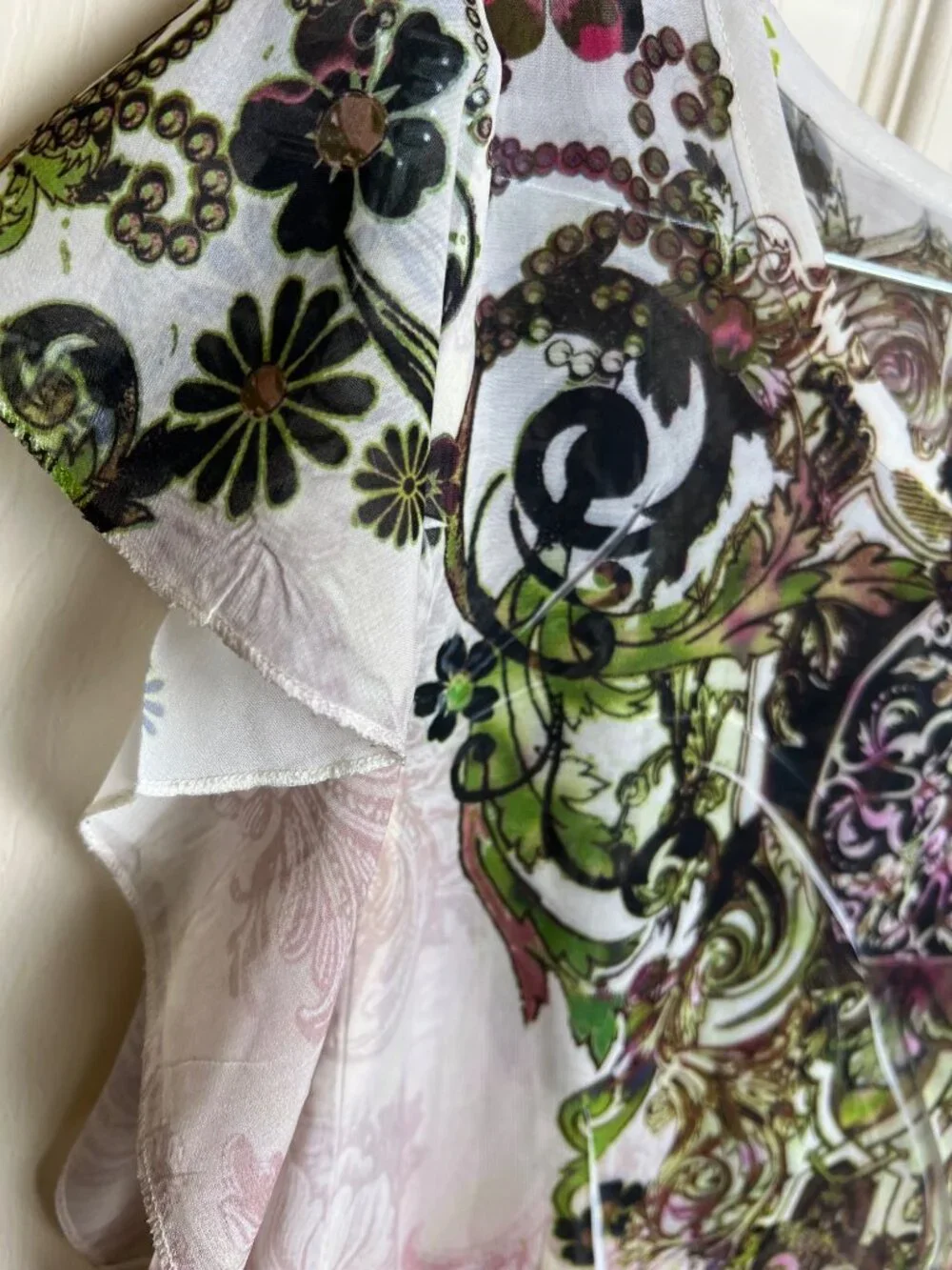 Design Works Floral Sheer Top - Picture 2 of 8